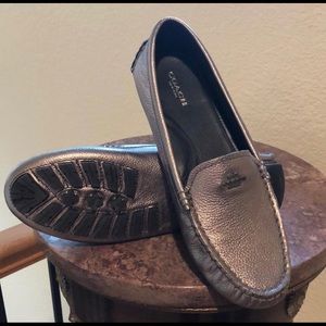Coach Metallic Drivers Flats